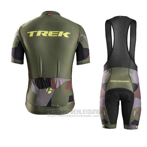 2016 Fahrradbekleidung Trek Bontrager Vede Militare Trikot Kurzarm und Tragerhose